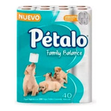 Papel Higiénico Petalo Family Balance 40 Rollos Premium