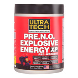 Pre Entreno Pre N.o. Explosive Energy Xp X 390 G Ultra Tech 30 Servicios Energía Para Entrenamientos Sabor Frutos Rojos