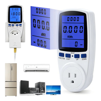 Medidor Consumo Eléctrico Luz Ahorrador De Luz Multimodo Enchufes Digital , Con Luz De Fondo, Protección Contra Sobrecarga, 7 Modos De Visualización | Meses sin interés