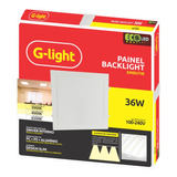 Painel Slim Led Embutir 40x40 36w 3000k G-light