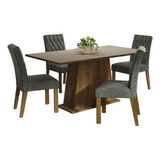 Mesa De Comedor Con 4 Sillas Madesa Ashley Sil