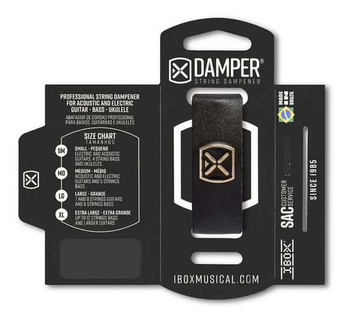 Damper Ibox Negro Ecocuero Tipo Fretwraps