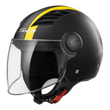 Casco Moto Abierto Ls2 562 Airflow Metropolis Negro Amarillo Color Negro/amarillo Tamaño Del Casco Xl