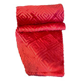 Cobertor Manta 1,80x2,40 Flannel Embossed Antialérgico Casal Cor Vermelho