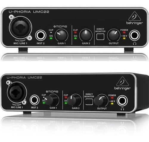 Interfaz De Audio Behringer Umc22 Usb 2x2 - Plus