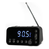 Reloj Daba1 Fm Radio Dual Usb Con Puerto De Carga Lcd