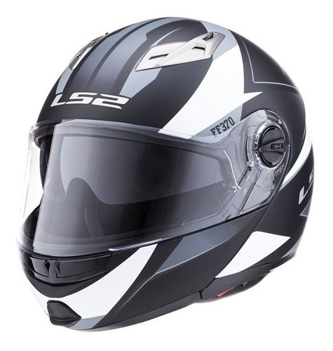 Casco Rebatible Ls2 Doble Visor 370 Stripe Mate - Tmr