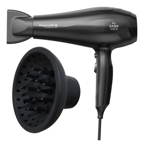 Secador De Cabelo Gama Eleganza Plus 2100w Preto Com Difusor