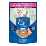 Alimento Cat Chow Humedo Pouch Gatito Kitten 15u Sobres 85gr