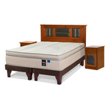 Cama Europea Maximo Cobre Flex King + Muebles Lorraine