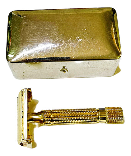 Rastrillo Gillette Aristocrat Gold Vintage Sanitizado Antigu