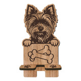 Jcvuk Yorkshire Terrier - Soporte De Telefono De Madera Con