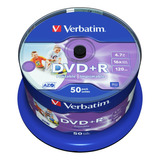 Verbatim Dvd+r Dvd Recordable Up To 16x - 4.7gb (50u)