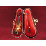 Réplica Em Miniatura De Violino Com Mini Estojo