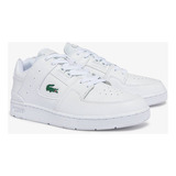 Zapatilla De Hombre Lacoste 41sma0027 Color Blanco Diseño De La Tela Liso Talle 44 Ar