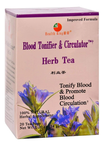 Health King Tonificador De Sangre Y Té De Hierbas Circulad.