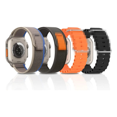 4pz Correa Nylon Para Apple Watch Ultra Serie 9\u002F8\u002F7\u002F6\u002F5\u002F4\u002F3\u002F2\u002F1- 49mm\u002F45mm\u002F44mm\u002F42mm | MercadoLibre