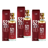 Kit 3 Perfume Masculino 521 Sexy Men Amakha Paris 15ml Bolso