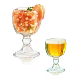 Pack 3 Copas Para Servir Postres-ceviche  En Cristal