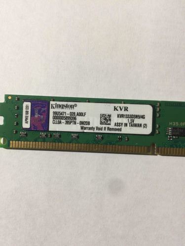 Memorias Kingston Ddr3 4gb Kvr1333d3n9/4g