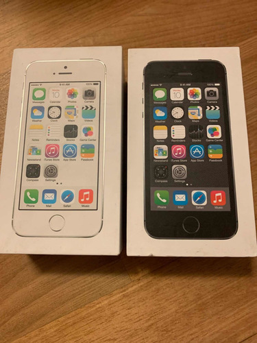 2 Iphones Modelo 5s Quebrados Sem Funcionar, Branco E Preto