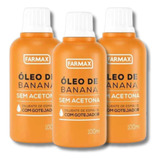 Kit C/ 3 Óleo De Banana Farmax Diluente De Esmaltes 100ml