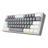 Teclado Gamer Redragon Fizz Rainbow K617r Gris/blanco Inglés Idioma Inglés Us