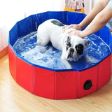 Piscina Pet Banheira Dobrável Brinquedo Resistente 83x22cm