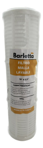 Repuesto Filtro Malla Lavable 10 Pulgadas Barletta