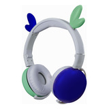 Audifonos Diadema Manos Libres Bluetooth 4.2 Venado Reno Color Azul Menta