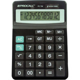 Calculadora De Mesa 12dig. Pc730 Preta Procalc Cor Preto