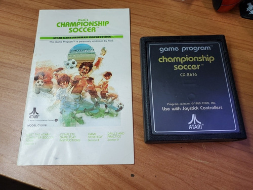 Cartucho Atari Championship Soccer Original Instructivo