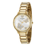 Relogio Mondaine Feminino 53628lpmvde1 Dourado Borboleta