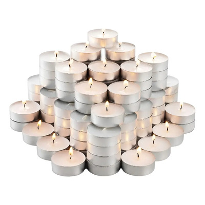 Pack 100 Velas Tealight Sin Aroma Con Portavela Aluminio 4h | MercadoLibre
