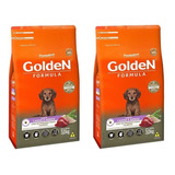 Ração Golden Formula Filhote Mini Bits Carne 3kg Kit 2 Unid.