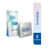 Durex Invisible Caja X3 Condones Preservativos Transparentes