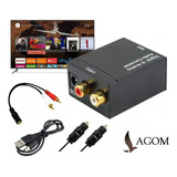 Lagom Adaptador De Convertidor De Audio Coaxial Toslink Digital A Analógico Con Fibra Cable Óptico, Cable De Audio De 3,5 Mm Y Cable De Alimentación Usb Para Ps3 Hd Dvd Ps4 Amp Apple Tv Home Cinema