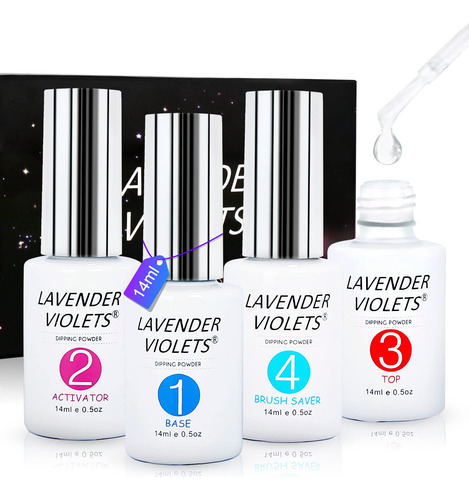 Lavender Violets Juego Liquido De Polvo De Inmersion, 0.5 Fl