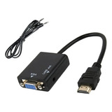 20x Adaptador Conversor Hdmi Para Vga Com Saída P2 De Áudio