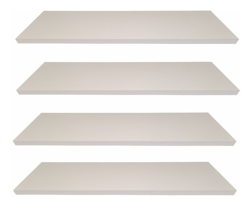 4 Prateleiras Grossa 0,40mt X 0,25mt Mdf 25mm Branco 40x25cm