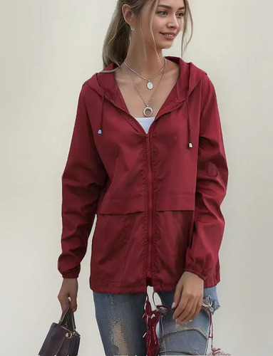 Chamarra Rompevientos Mujer American Leader Ligera Casual W