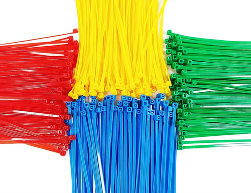 400 Bridas De Colores Con Cremallera, Bridas Para Cables De 