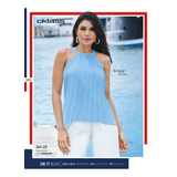 Blusa Cklass 245-77 Azul   Outlet/saldos Mchn