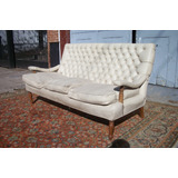 Antiguo Sillon Ingles Morris 3 Cuerpos Capitone 