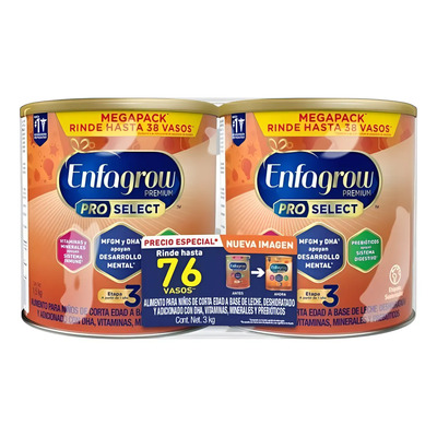 Enfagrow Premium Etapa 3 Pro Select 2pzas 1.5k C\u002Fu | Envío gratis