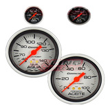 Kit 2 Relojes Temperatura Presión De Aceite Competicion 60mm