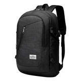 Mochila Antirrobo Porta Notebook Elegante Unisex Puerto Usb Color Negro