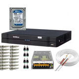 Kit Dvr 8 Ch Intelbras +cabo + Fonte + Conectores C/hd 160gb