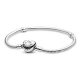 Pulsera Pandora Cadena Con Broche De Corazón+kit De Regalo