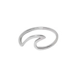 Anillo Ola De Mar En Plata Ley 925 Dama Minimalista 